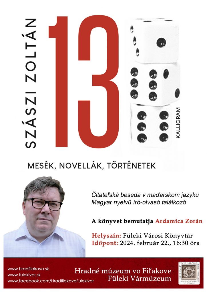 Szászi Zoltán 13 – Mesék, novellák, történetek című könyvének bemutatója